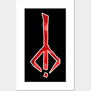 Bloodborne - Hunter Rune (Polygonal with white outline) Posters and Art